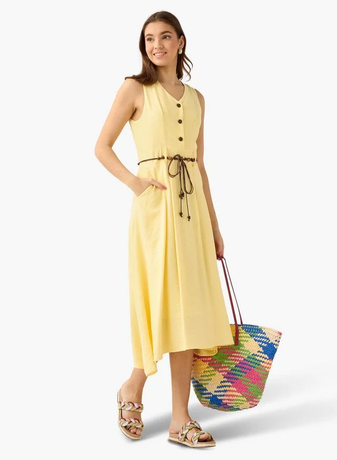 Splash FAV Midi Shirt Dress with Belt